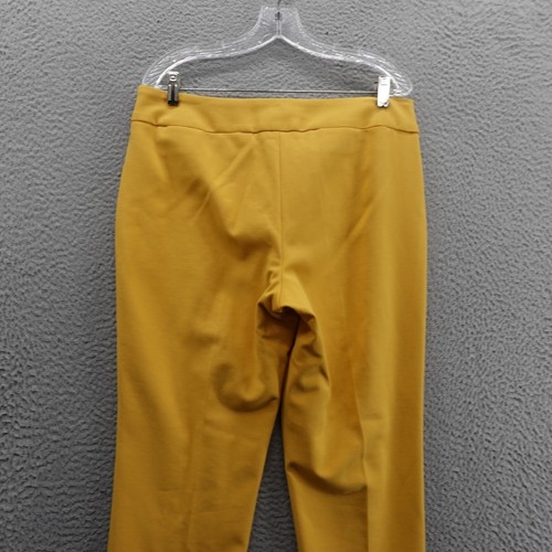 Pantalones de vestir Talbots Signature pierna ajustada 10 amarillo mostaza para mujer carrera NUEVO - Imagen 4 de 15