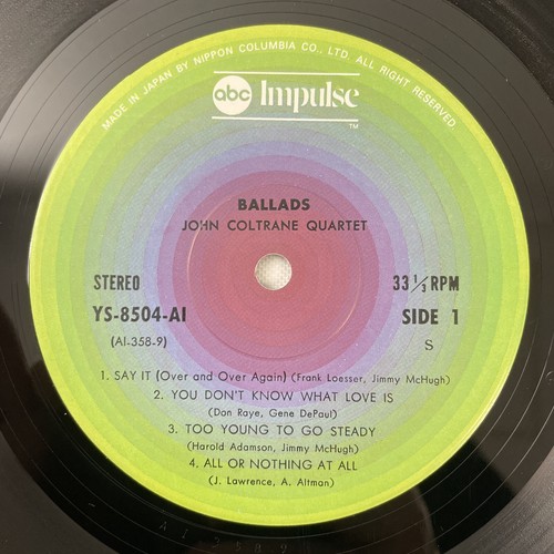 John Coltrane Quartet - Ballads 12" Vinyl LP 1976 JAPAN Reissue YS-8504-AI EX/EX - Picture 5 of 8