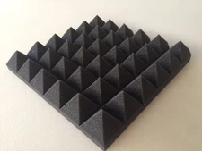4 pack Pyramid Acoustic Soundproof Studio foam Tiles 2 x 12 x 12(charcoal) 