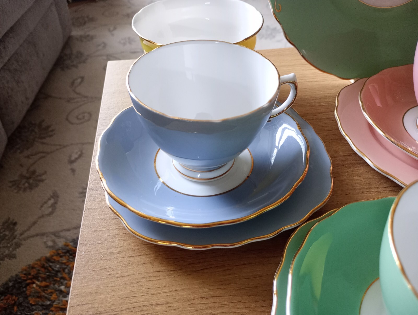 21 piece Colclough Harlequin Tea Set eBay
