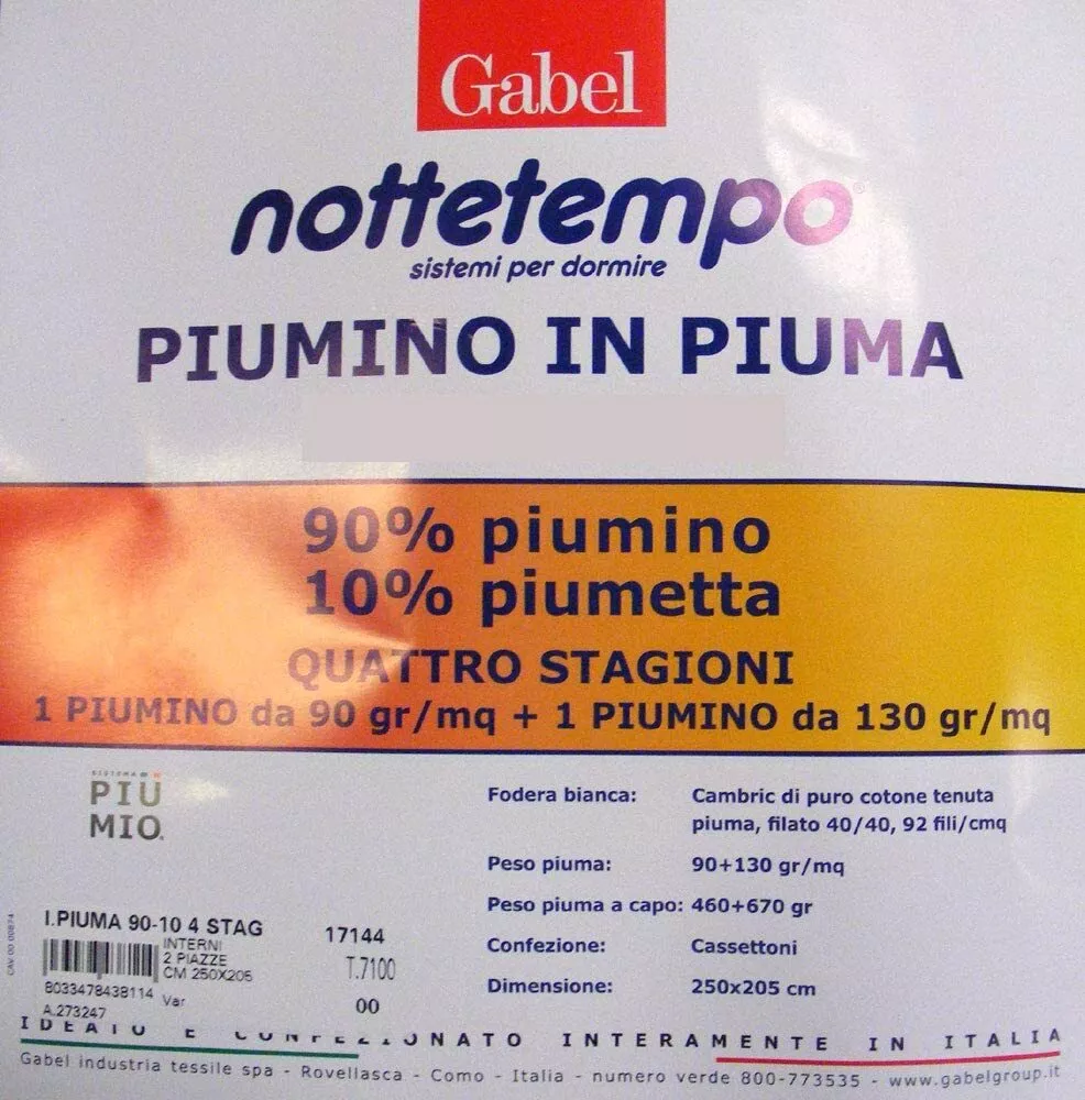 Piumino gabel 4 stagioni matrimoniale cheap