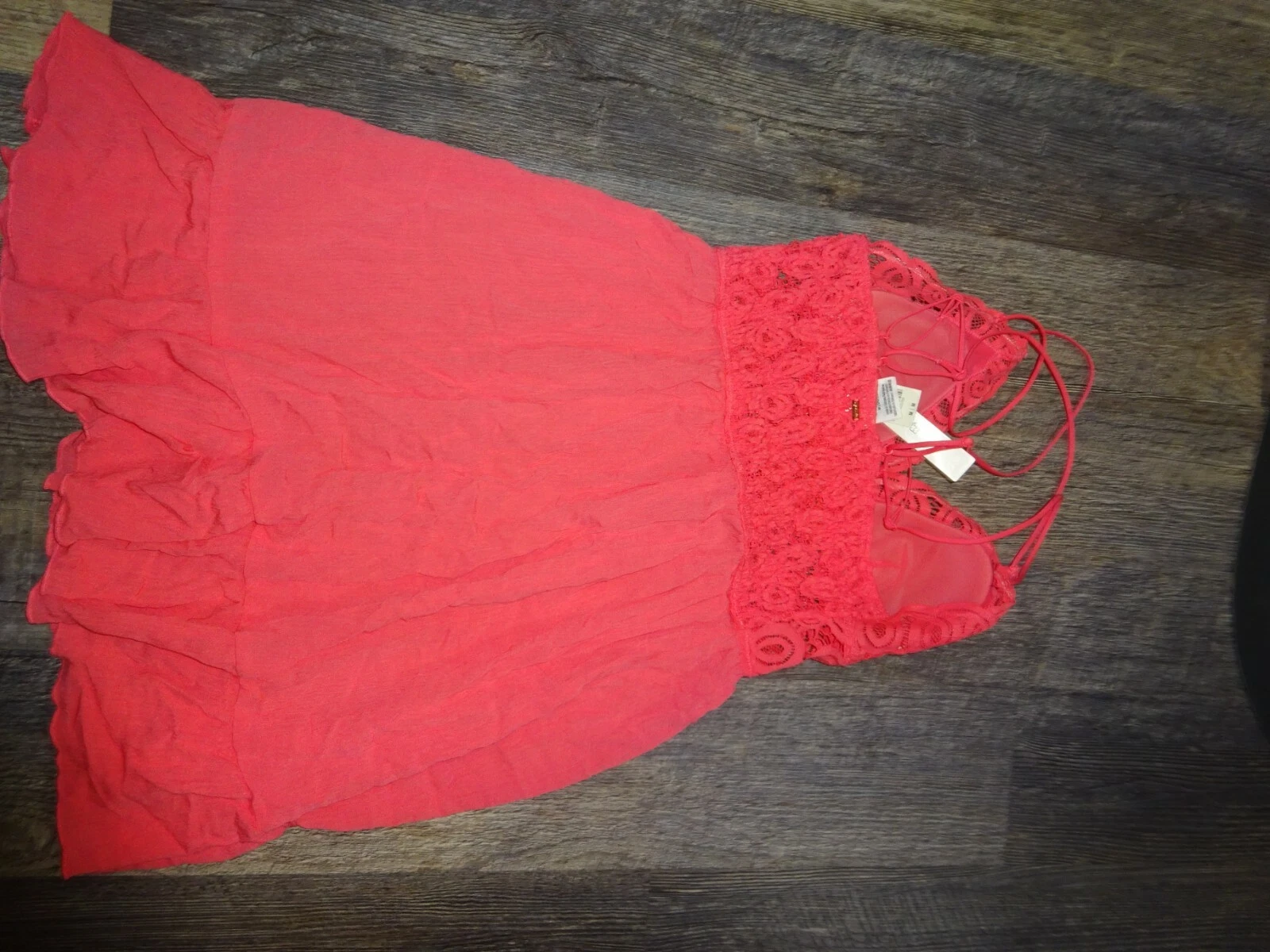 UNDERCOVER women's MEDIUM Victoria's secret PINK ~ coral pink sundress dress strappy NWT