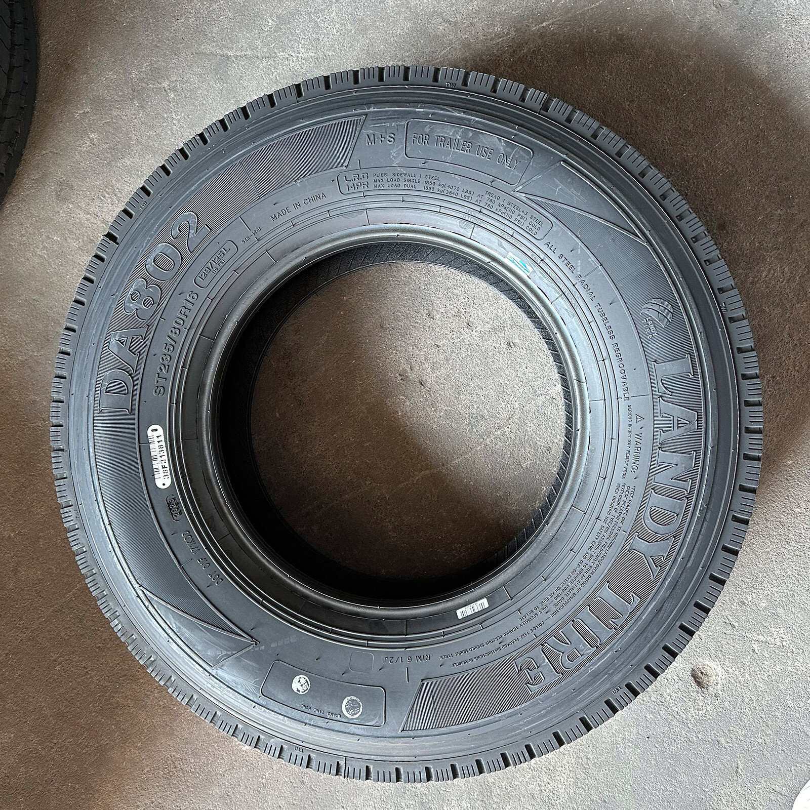 4 Tires LANDY DA802 Heavy Load ST235/80R16 129/125L 14Ply All Steel