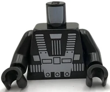 Lego New Black Torso Space White Harness Chest Panel w/ Rivets Part