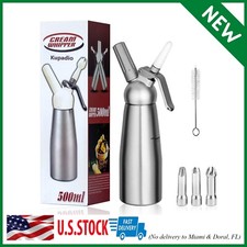 Professional Aluminum Whipped Cream Dispenser Cream Maker 500mL 1 Pint for Des