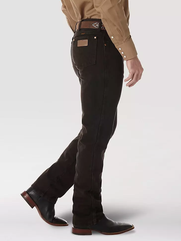 Men s Wrangler Cowboy Cut Slim Fit Black Chocolate Jean 936KCL