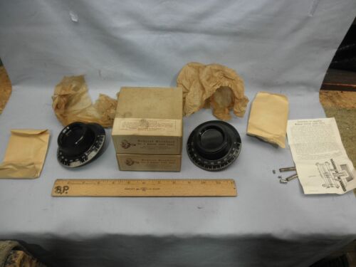 TWO 1920s FEDERAL TELEPHONE & TELEGRAPH STANDARD #7 Knobs & Dials  NIB-NOS NR - Picture 1 of 13