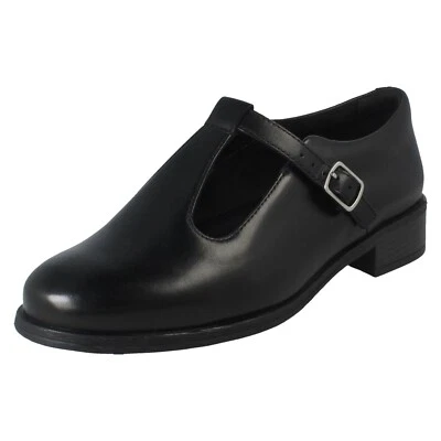 Damen Clarks 'Havisham Bar' T-Riemen Leder Schuhe - D & E Weite - Bild 1 von 4