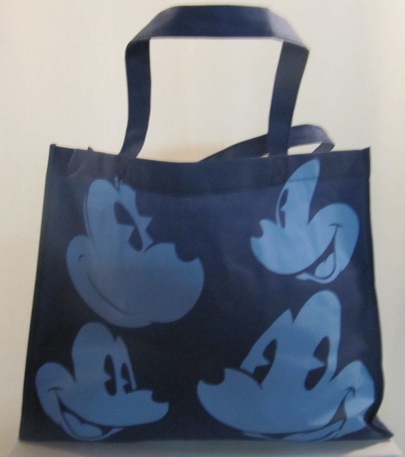 NEW Disney Store Blue Fabric Reusable Tote Shopping Gift Bag Mickey Mouse Minnie eBay