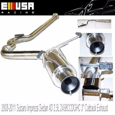 SS Catback Exhaust for 2008-2011 Subaru Impreza 2.5i Sedan 4D 2.5L 2458CC SOHC