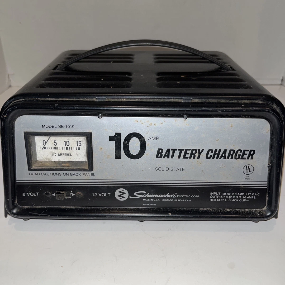 SCHUMACHER 6V 12V 10amp Battery Charger Model SE-40-MA, 57% OFF