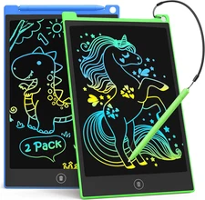 TECJOE 2 Pack LCD Writing Tablet, 10 Inch Colorful Doodle Board Drawing Tablet f