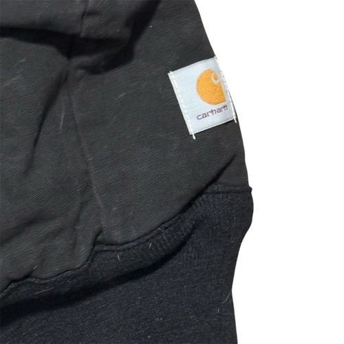 Carhartt Uomo Vintage Giacca Nera Staccabile Felpa con Cappuccio per Cappotto Invernale Union Made - Foto 3 di 7