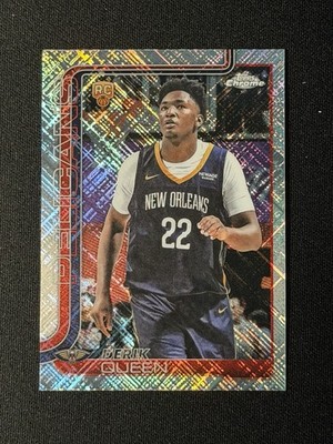 Derik Queen 2025-26 Topps Chrome Skylight Refractor #263 Pelicans Rookie