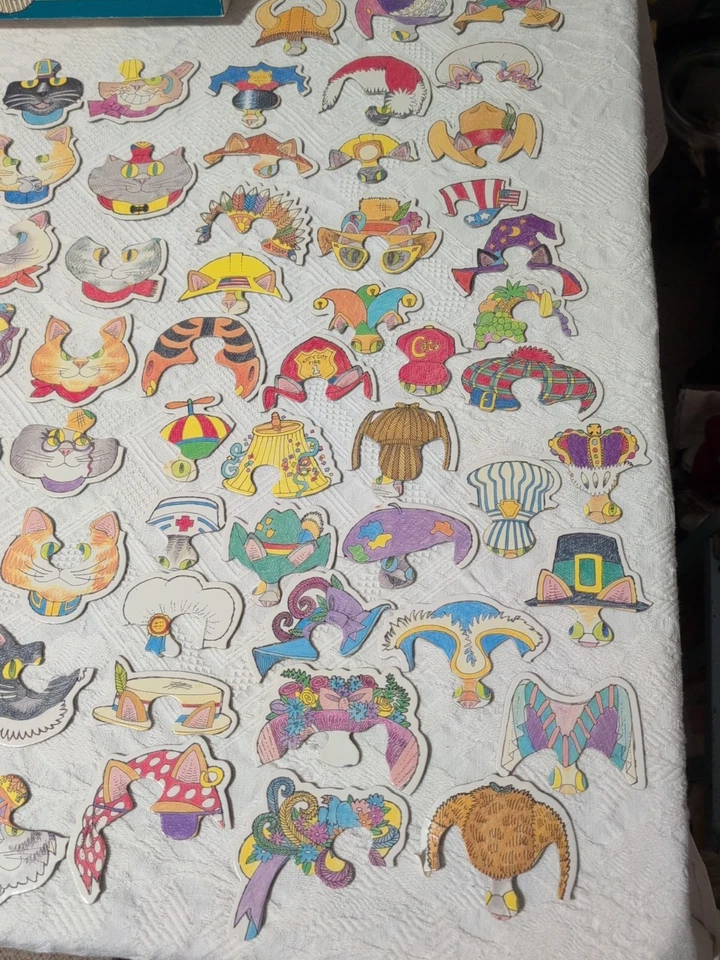 Vtg Rare 40 Hats For 40 Cats Puzzle Game 100% Complete 122 Read Description  - Image 4 of 4