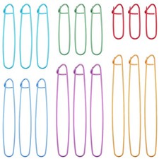 18 Pcs Knitting Stitch Holders Aluminum Colorful Yarn Stitch Holder Markers f...
