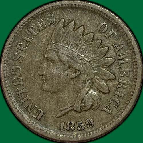 1859 Indian Head Cent Choice Very Fine VF+/XF Coin #37085