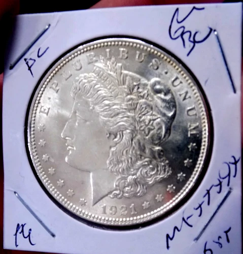 MORGAN SILVER DOLLA 1921 GEM BU SPL WOW COIN MS++++++ GLASSY LOOK