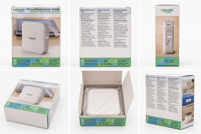 LifenaXX Thermo-Etikettendrucker LX-048 tragbarer Etikettendrucker NEU