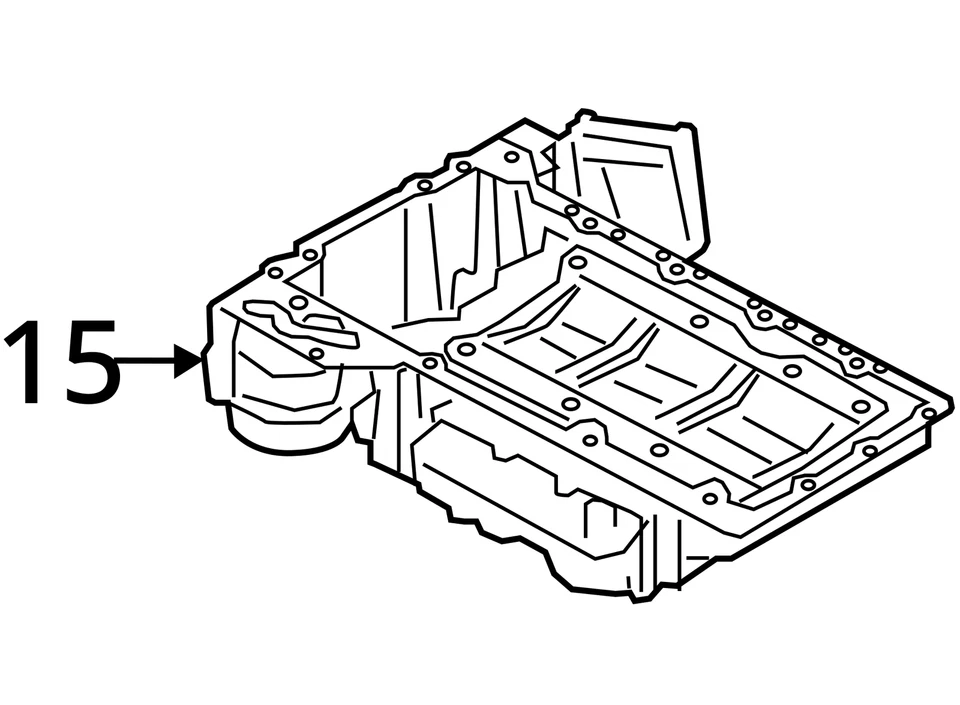 BMW 750I 2016-2019 cárter de aceite superior del motor de 4,4 L 11138643432 OEM Foto 4 de 4