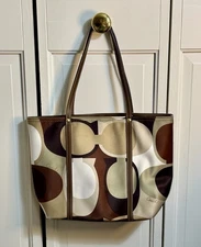 Authentic Vintage Coach Satin Signature Tote C0769-11116