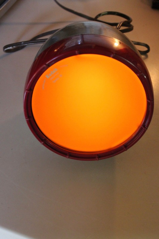 Vintage Kodak Darkroom Safelight Filter "Wratten" Series 10 Amber Light