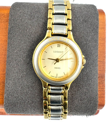 vintage seiko lucent 21mm Women Quartz Watch 4N21-0340 working New Battery f312