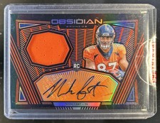 2019 Obsidian Noah Fant Rookie Jersey RC Electric Etch Orange Auto #/75