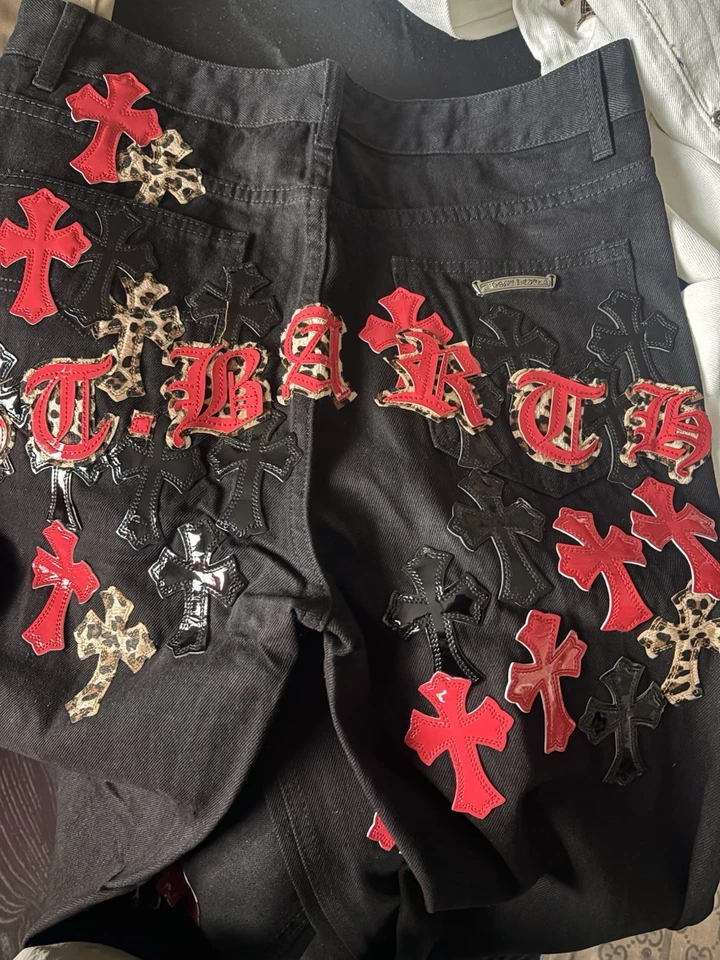 Pantalones de mezclilla negros Chrome Hearts talla 32 para hombre hechos en EE. UU. Foto 2 de 4