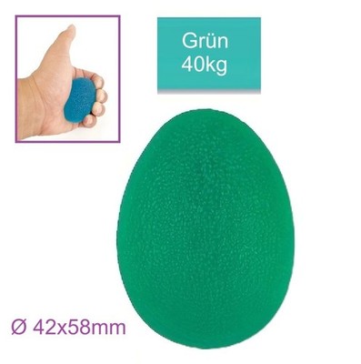 40kg grün Ei Handtrainer Hand Ei Fingertrainer Finger Muskel trainieren 42x58mm