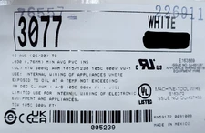 Alpha 3077 #16awg 26x30 Tinned Copper UL1015 105C Hook-Up/Lead Wire White /50ft