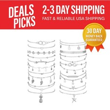 Bohemian 16-Piece Women's Anklet Set - Adjustable Foot Chains for Every Occasion