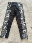 Zara Terez for Soul Cycle Work Out Cropped Leggings Size M Black Roses — photo 5