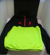 Liverpool FC 1/4 Zip Light Jacket. Mens Black/Lime Green New Balance NB Dry Top