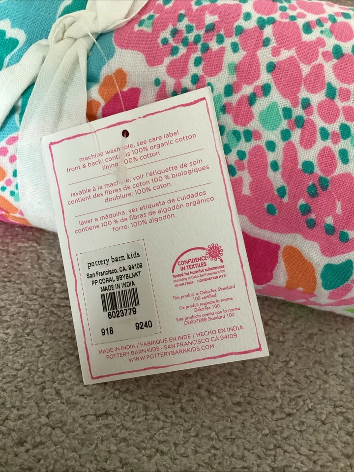 Manta bebé muselina 47x47 nueva con etiquetas Pottery Barn Kids Lilly Pulitzer - Let’s Cha Cha Foto 2 de 2