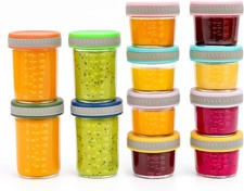 Mixed Glass Food Storage Jars with Lids 4 oz 8 8 oz 4 Pack Baby Food,