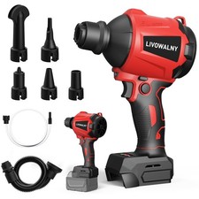 LIVOWALNY Cordless Air Pump Dust Blower Compatible with Milwaukee 18V Battery, B