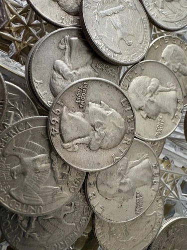21 Pre-1964 Washington Silver Quarters 90% Junk Silver $5.25FV NO RESERVE