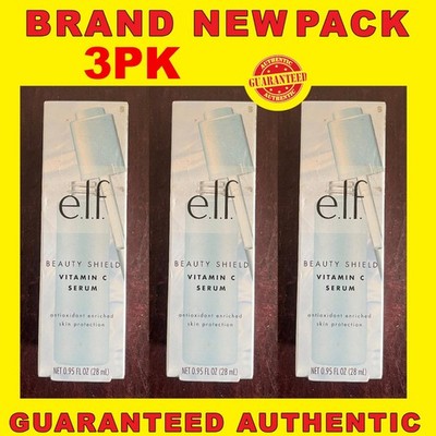 E.L.F. Beauty Shield Vitamin C Serum Antioxidant Rich Skin Protection .95 oz 3PK
