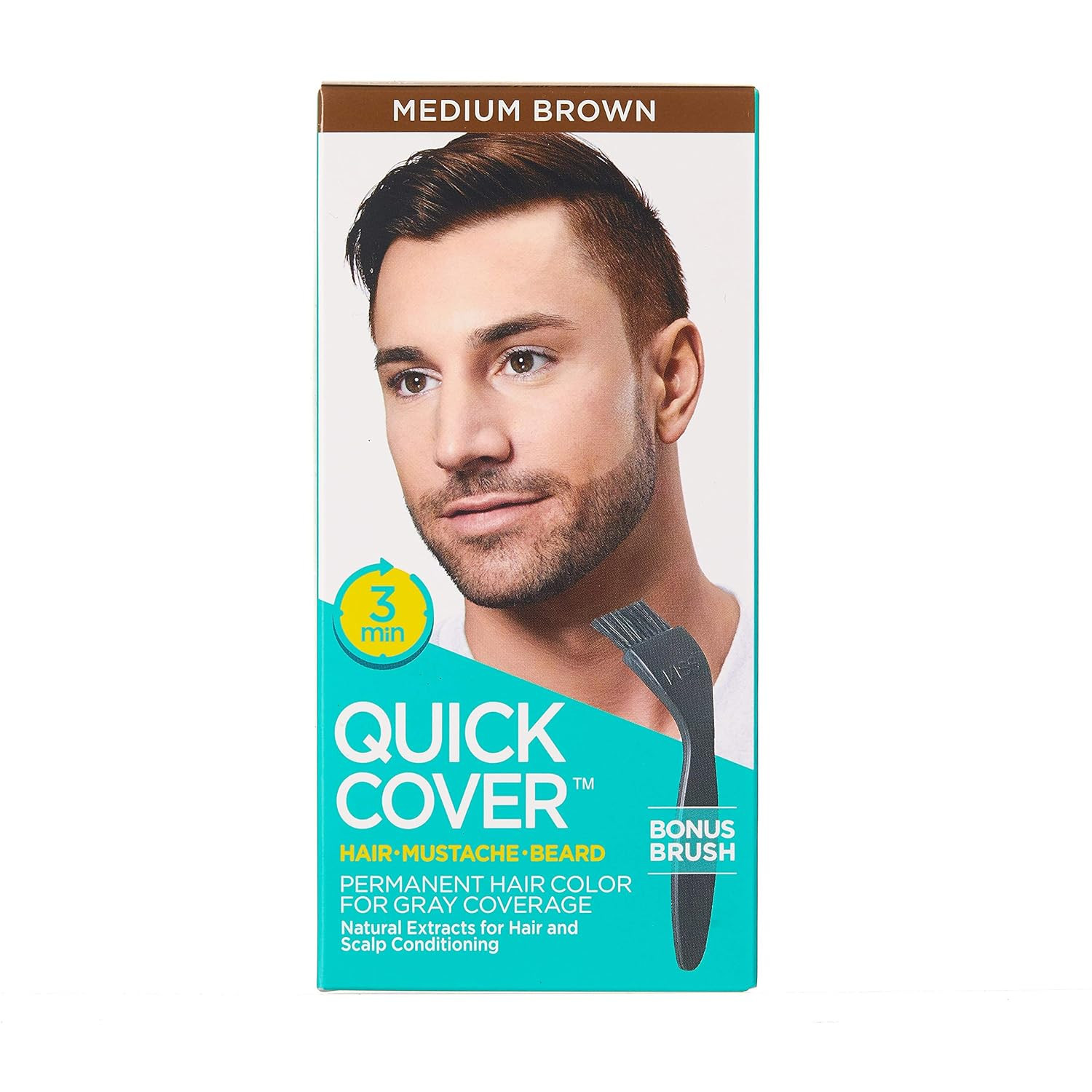 Mustache Beard Qmc (medium Brown)
