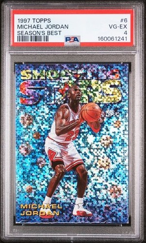 Michael Jordan Topps 1997 #6 Season's Best - Shooting Stars  Bulls PSA 4