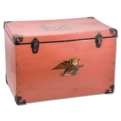 #ad Patriotic Eagle Cannons Painted Vacuum Tube Case AN ARC 1 Trans Equipment 1940#x27;s $32.00