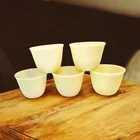 Anchor Hocking Fire King 6 oz Oven Glass Beige Custard Cups Ramekins Set 5 EUC