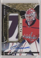 2018-19 SPx UD Black Rookie Trademarks Relics 26/40 Ilya Samsonov Patch Auto 5ui