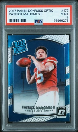 2017 Donruss Optic - Patrick Mahomes II Rated Rookie PSA 9 (RC) 🔥Chiefs GOAT 🐐