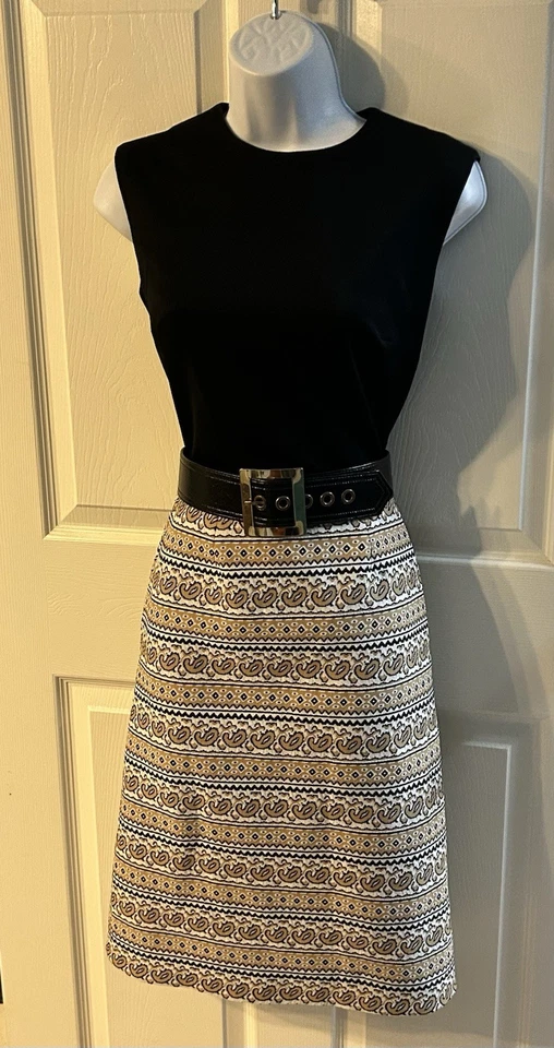 Vintage 60s Mod Bleeker Street Jacket Dress Set Geometric Structured Retro Union - Image 3 of 4