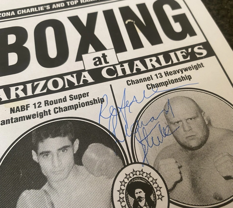 Butterbean Vs. Joe Wiggins Feb 25, 1996 Boxing at Arizona Charlie’s + Autograph - Image 2 of 4
