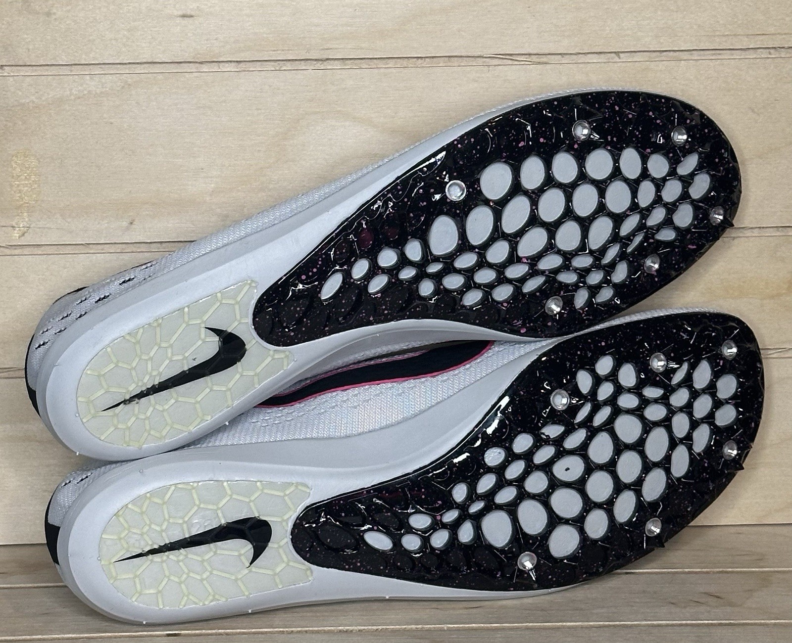 Nike Zoom Victory 3 Sz 12 Pure Platinum Pink Blast Running Spike Shoe 835997-002 thumbnail 11