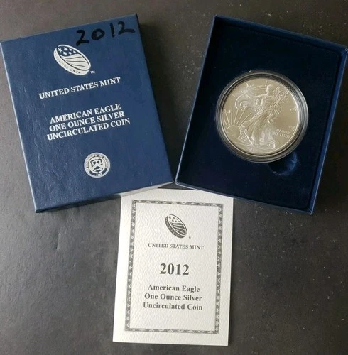 2012 W Burnished $1 American Silver Eagle Dollar