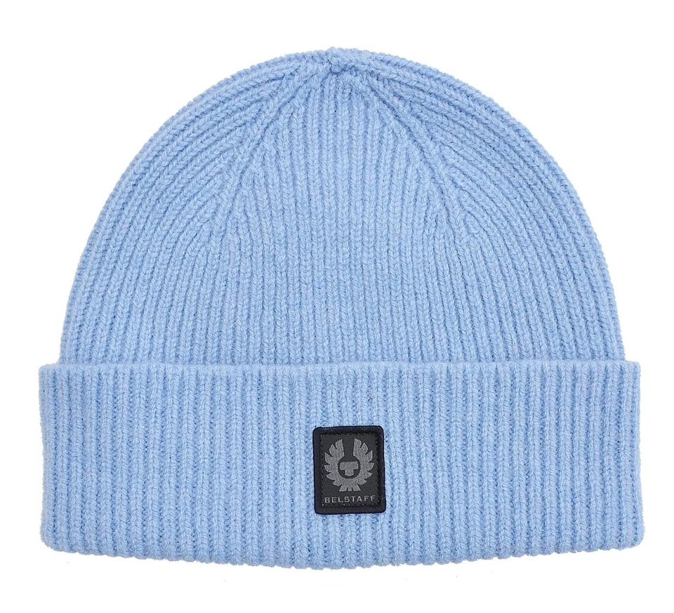 BELSTAFF - STRICKMÜTZE MÜTZE BEANIE - DOCK HAT - WOLLE - made in UK - BLAU - NEU